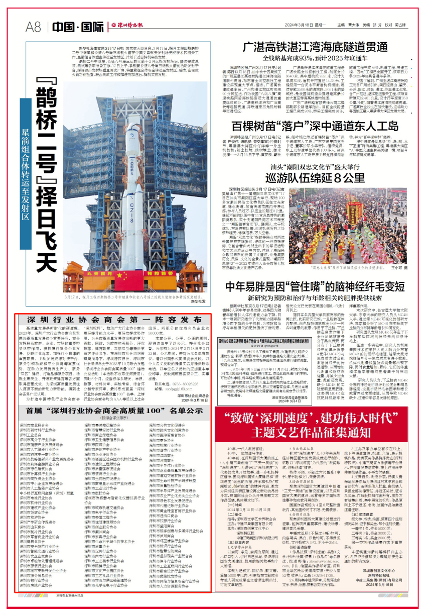 深圳市前海金融同业公会入选首届“深圳行业协会商会高质量100”