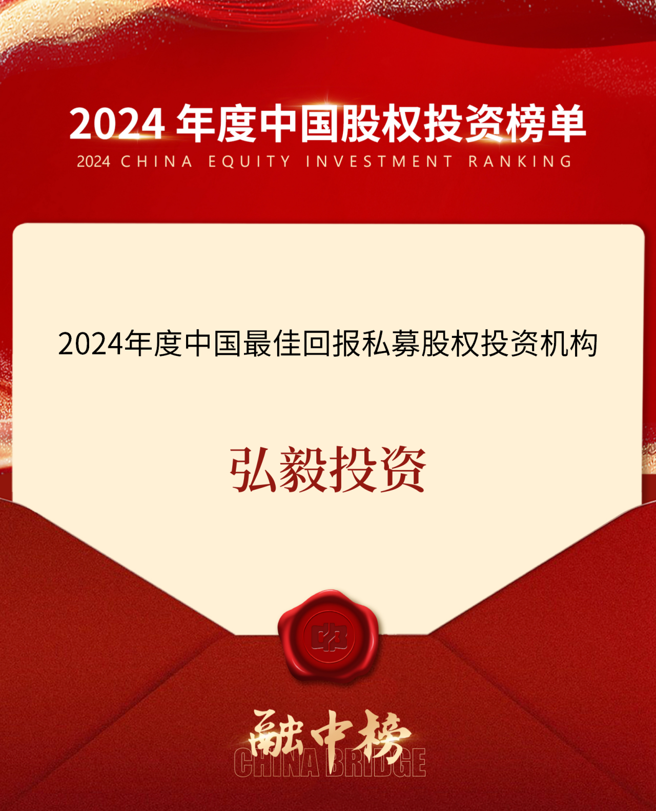 理事动态 | 弘毅投资荣膺融中榜单多个奖项